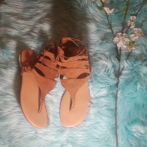 Brown thong sandals